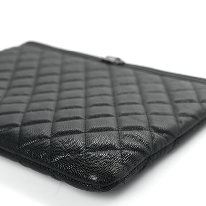 Chanel Caviar Quilted Medium Boy Cosmetic Case Black 8 of 9
