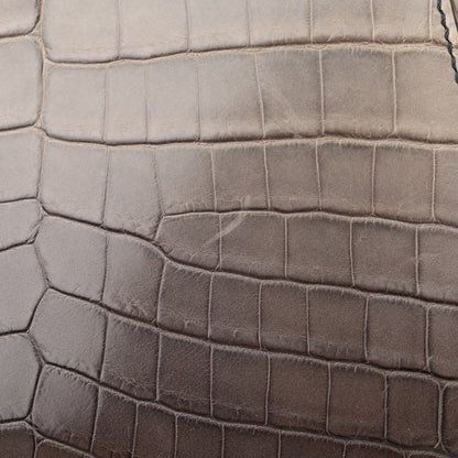 Fendi Shiny Crocodile Shiny Nappa Degrade Mini Peekaboo Iconic Satchel Grey 11 of 12