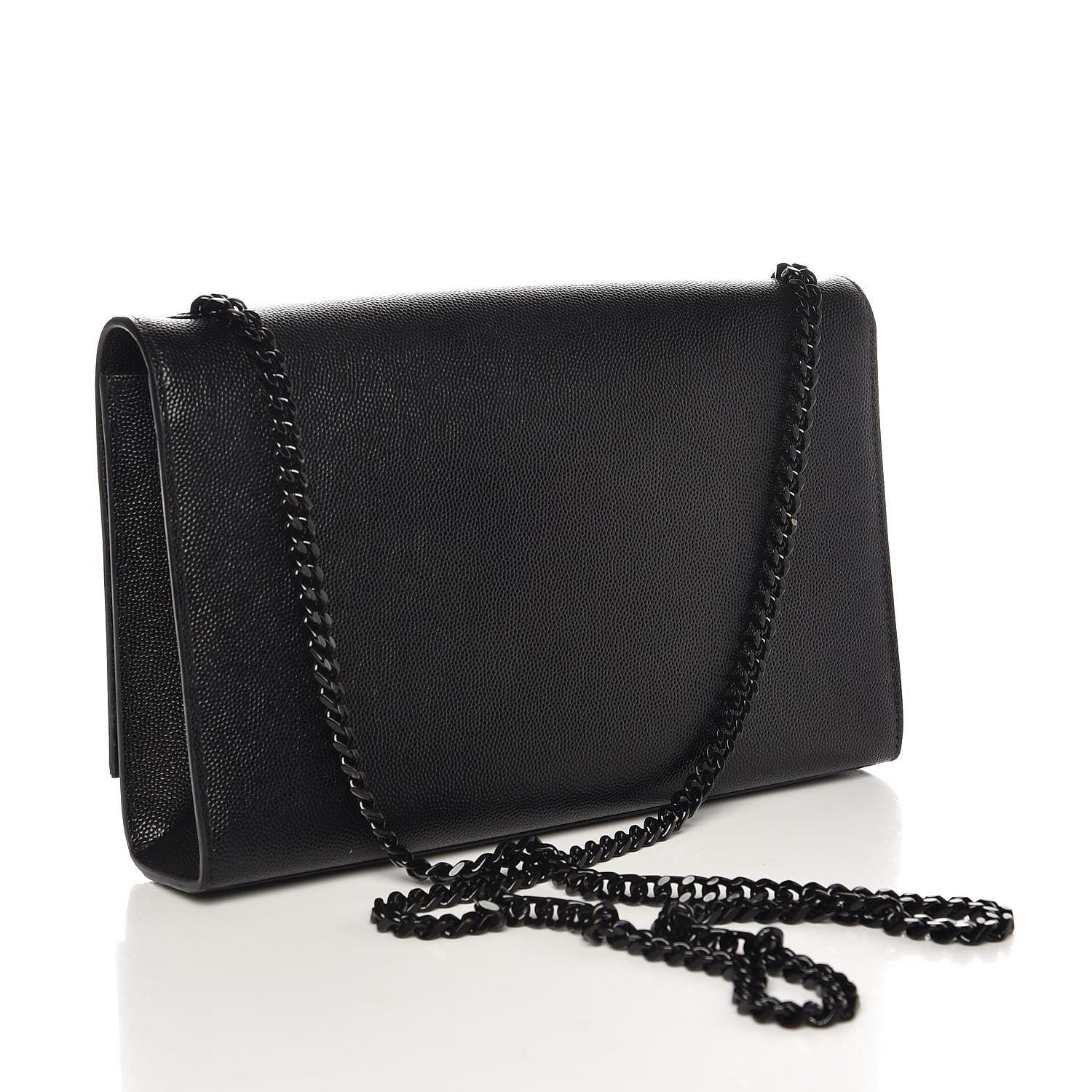 Saint Laurent Grain De Poudre Medium Classic Monogram Kate Satchel Black 3 of 7