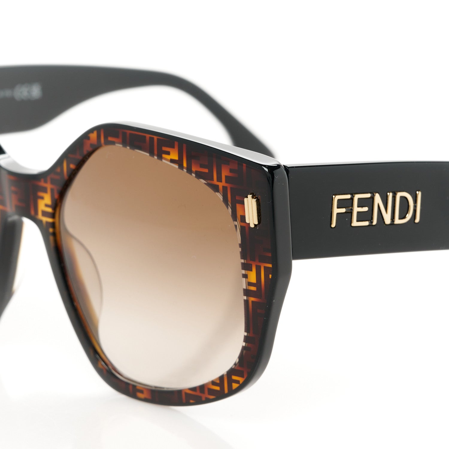 Fendi Acetate FF Fendi Butterfly Sunglasses FE40017I Havana 7 of 8
