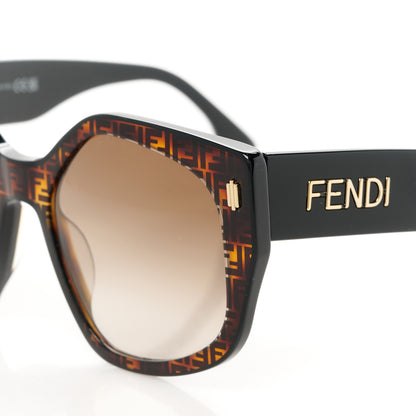 Fendi Acetate FF Fendi Butterfly Sunglasses FE40017I Havana 7 of 8