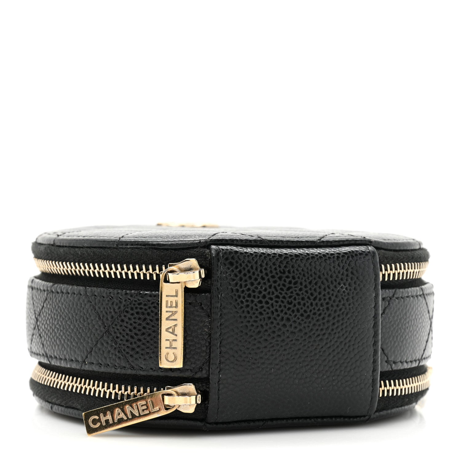 Chanel Caviar Quilted Round Handle With Care Vanity With Chain Black 4 of 10