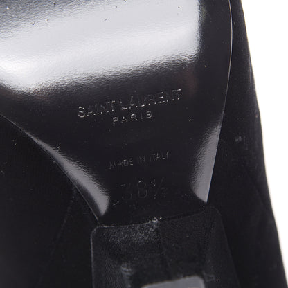 Saint Laurent Velvet Niki 105 Thigh High Boots 38.5 Black 6 of 9