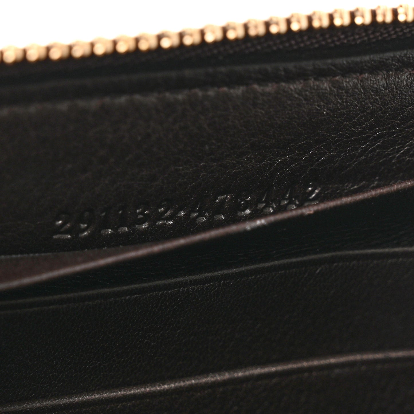 Guccissima Sukey Zip Around Wallet Dark Brown