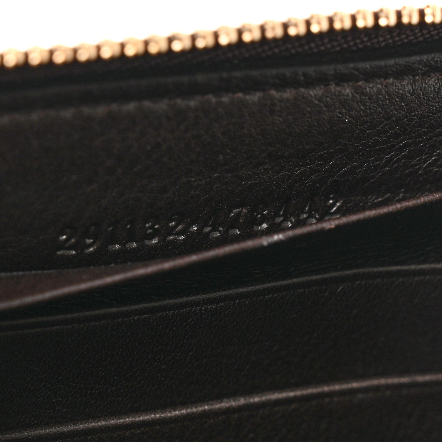 Gucci Guccissima Sukey Zip Around Wallet Dark Brown 7 of 7