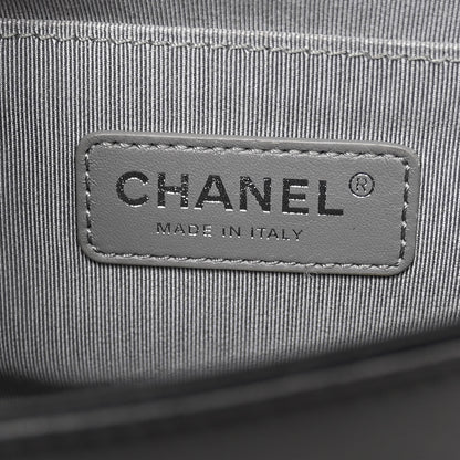 Chanel Calfskin Chevron Quilted Medium Boy Flap Black 6 of 10