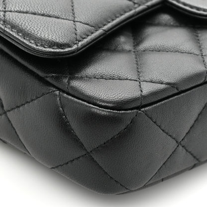 Chanel Lambskin Quilted Flap Phone Holder With Chain Black 13 of 15