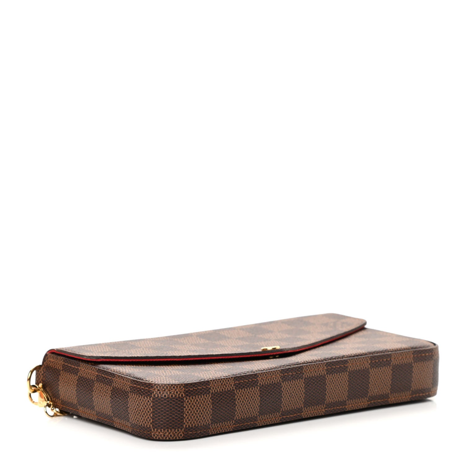 Louis Vuitton Damier Ebene Pochette Felicie Chain Wallet 5 of 17