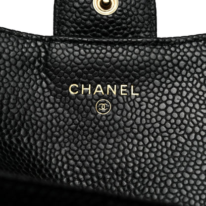Chanel Caviar Quilted Flap Card Holder Wallet Black 6 of 10