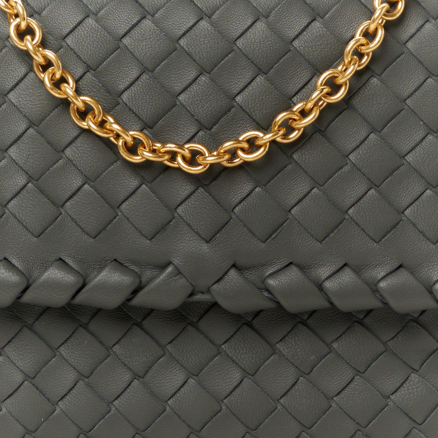 Bottega Veneta Nappa Intrecciato Baby Olimpia Shoulder Bag Steel 9 of 11
