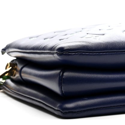 Louis Vuitton Lambskin Embossed Monogram Coussin PM Blue Green 10 of 12