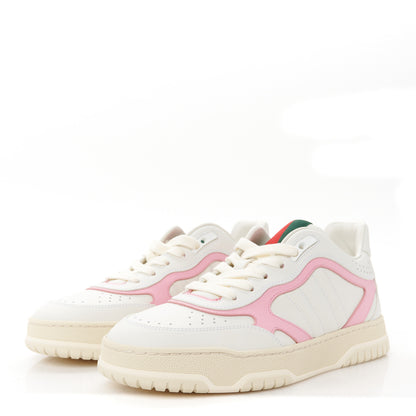 Gucci Calfskin Womens Re-Web Sneakers 38 White Pink 3 of 11