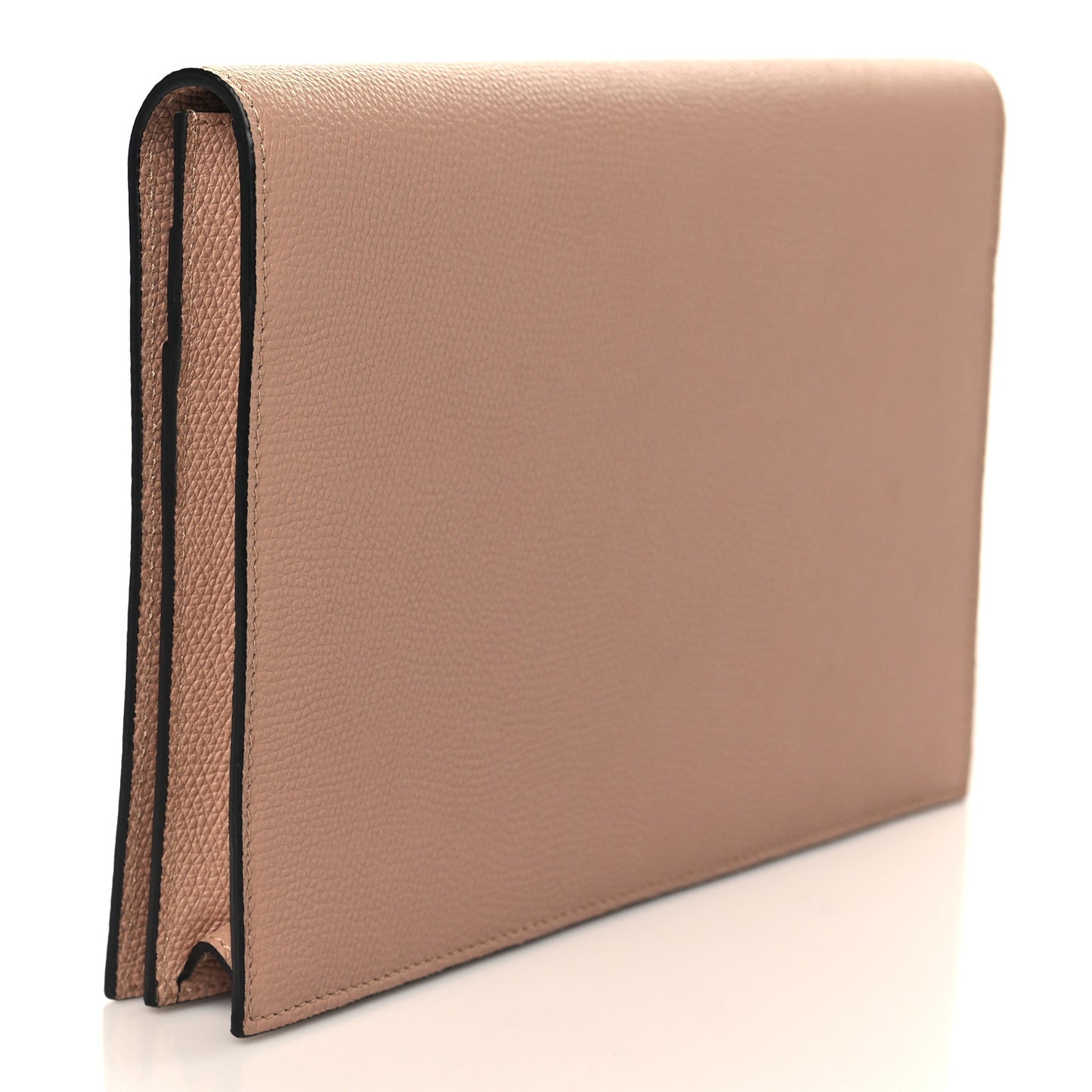 Grainy Calfskin Vlogo Signature Pouch Rose Cannelle