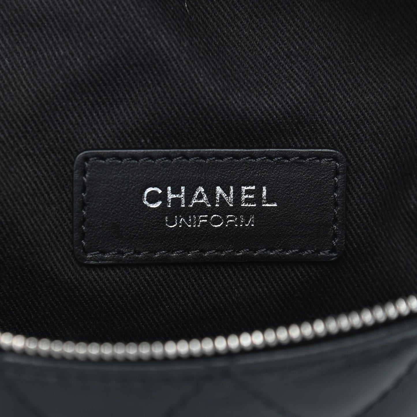 Calfskin Quilted Waist Belt Bag Black