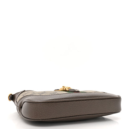 Gucci X BALENCIAGA BB Supreme Monogram Calfskin Web Mini Jackie 1961 Hobo Beige Ebony 4 of 11