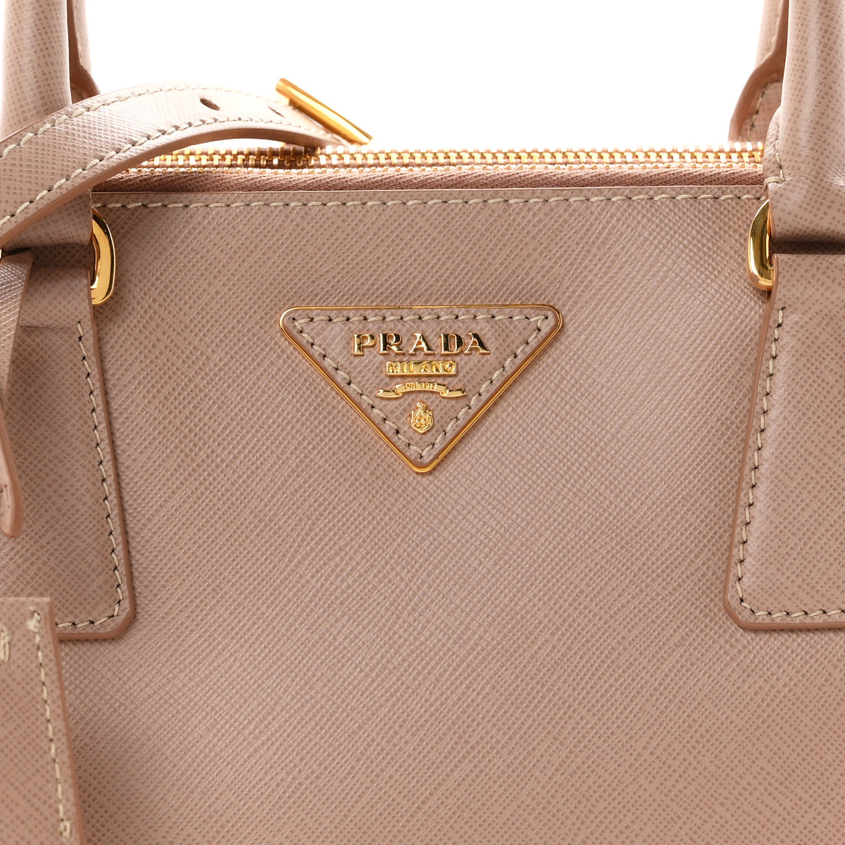 Prada Saffiano Lux Small Galleria Double Zip Tote Cammeo 8 of 10