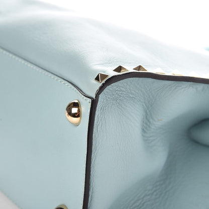 Valentino Garavani Vitello Rockstud Dome Shopper Baby Blue 13 of 14
