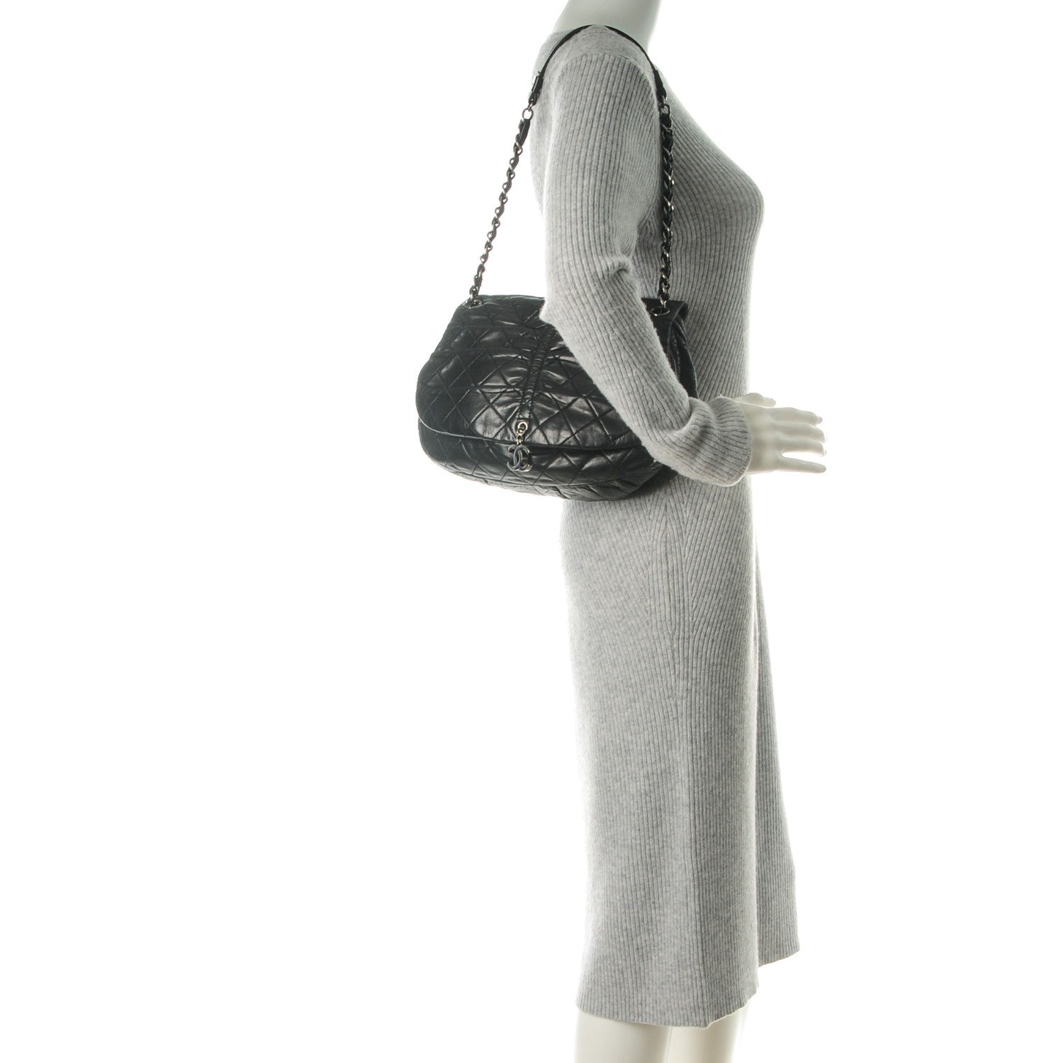 Chanel Lambskin Quilted Small Sharpei Flap Black 2 of 7