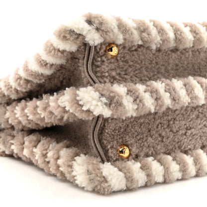Fendi Curly Shearling Nappa Bi-Color Small Peekaboo I SEE U Satchel Tartufo White 11 of 11