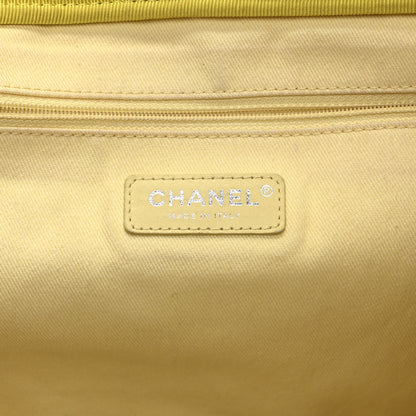 Chanel Mixed Fibers Large Shopping Bag Yellow Brown 6 of 11