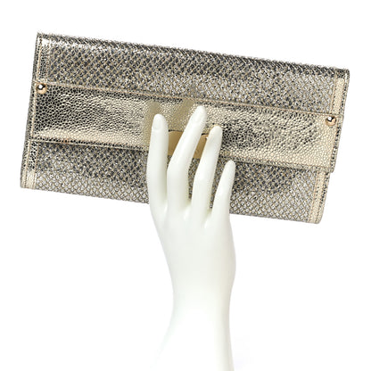 Jimmy Choo Glitter Fabric Reese Clutch Wallet Metallic 2 of 11