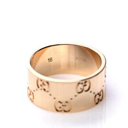 Gucci 18K Yellow Gold 9mm Icon Band Ring 56 7.5 7 of 7