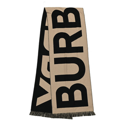 Burberry Wool Jacquard Logo Scarf Archive Beige 2 of 4