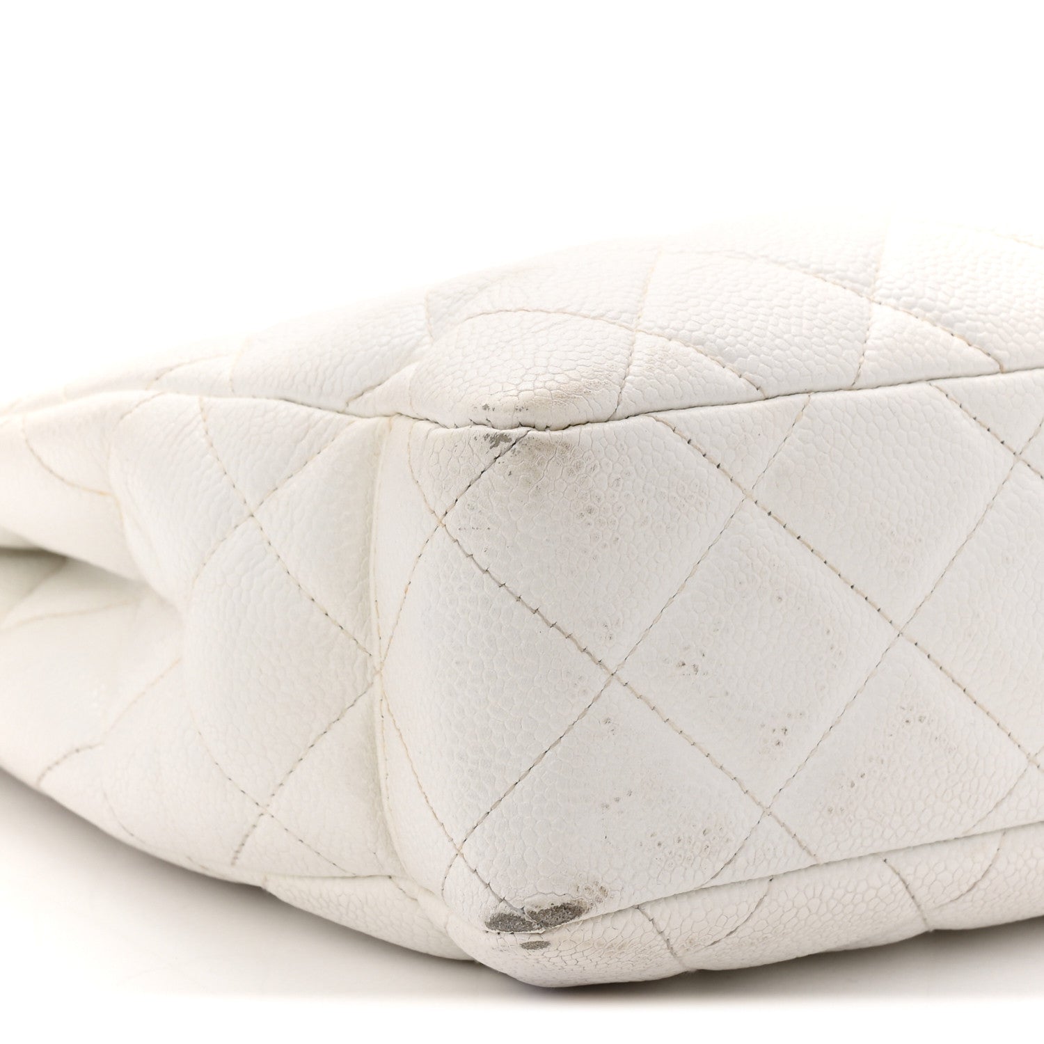 Chanel Caviar Quilted Shopper Tote White 9 of 12