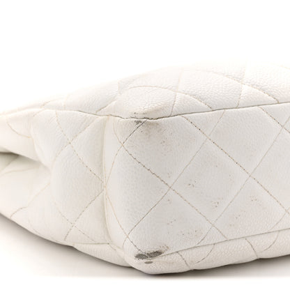 Chanel Caviar Quilted Shopper Tote White 9 of 12