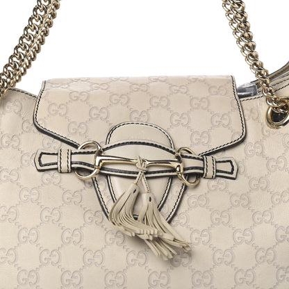 Gucci Guccissima Signature Medium Emily Shoulder Bag Mystic White 11 of 11