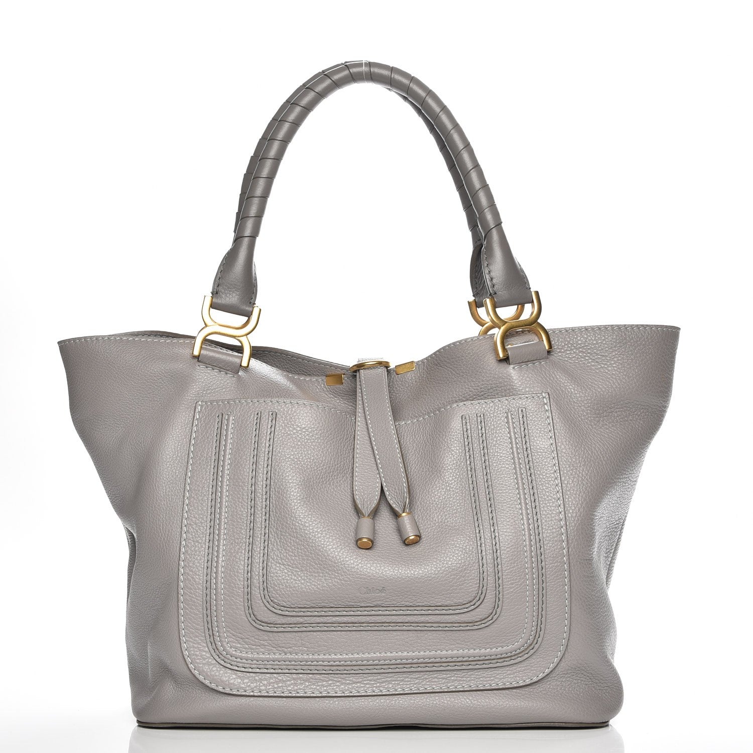 Chloe Calfskin Large New Marcie Tote Cashmere Grey 1 of 8