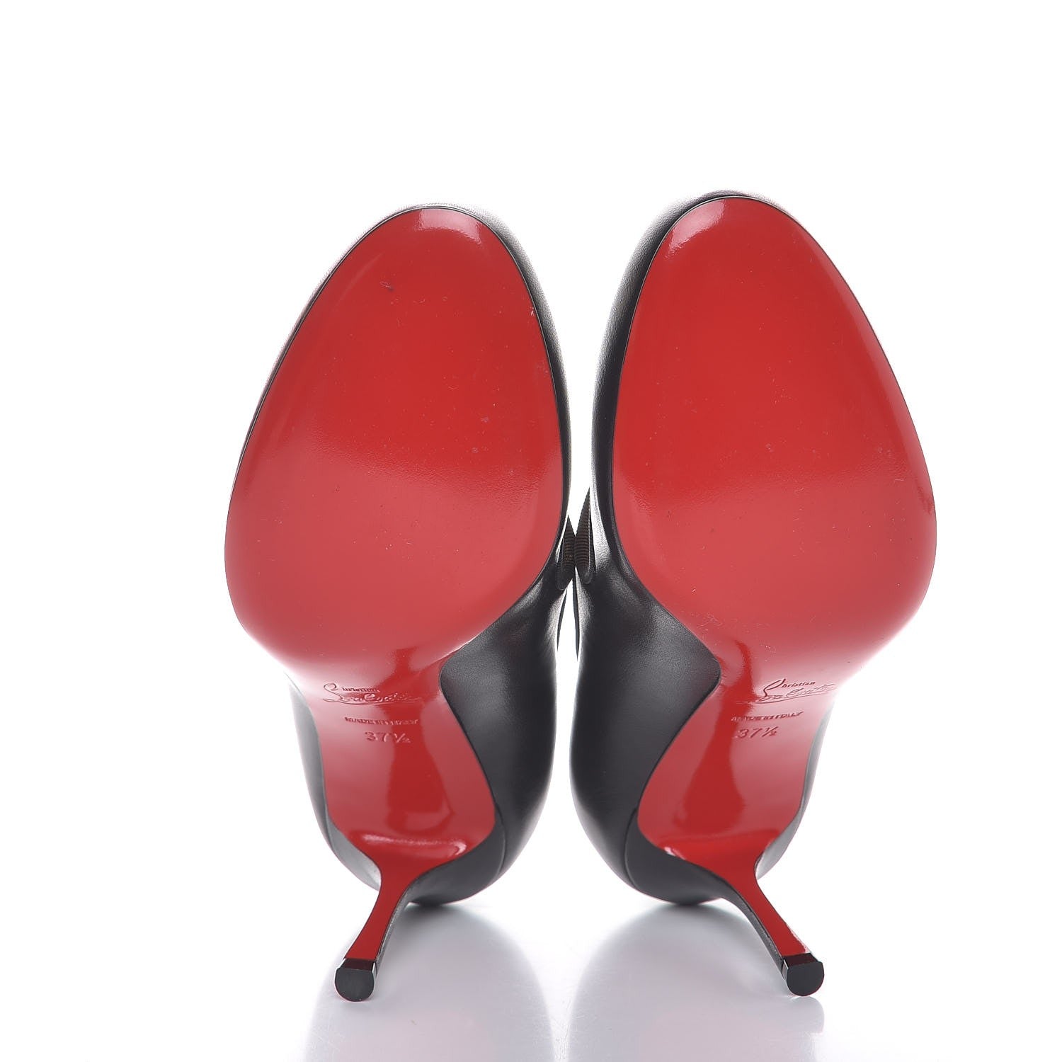 Christian Louboutin Shiny Nappa Booton ML 85 Mary Jane Pumps 37.5 Black 5 of 8