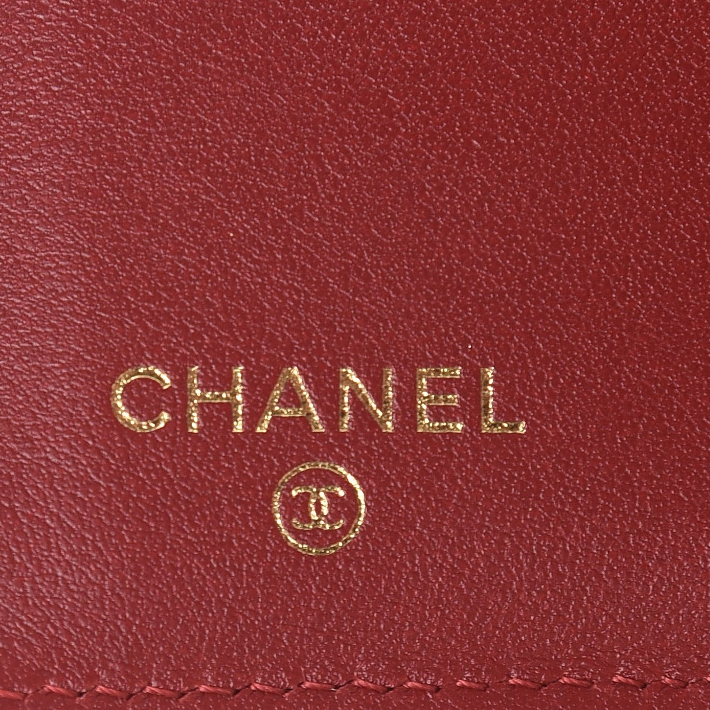 Caviar Quilted Compact Boy Wallet Red