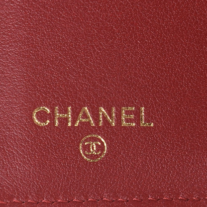 Chanel Caviar Quilted Compact Boy Wallet Red 6 of 8