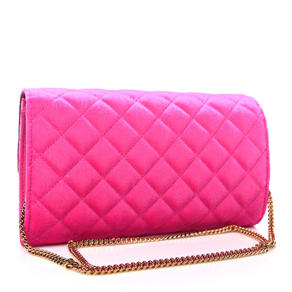 Versace Velvet Quilted Medusa Wallet On Chain Pink 3 of 9