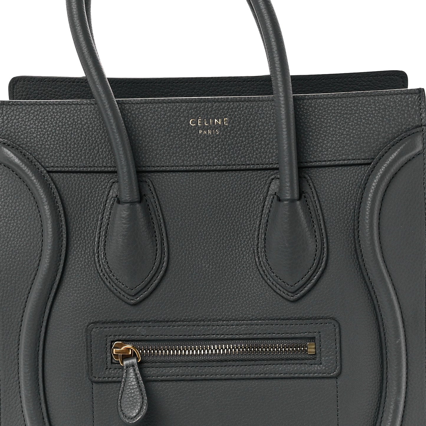 Baby Drummed Calfskin Micro Luggage Kohl