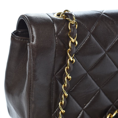 Chanel Lambskin Quilted Small Single Flap Brown 14 of 15