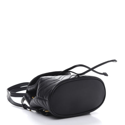 Gucci Calfskin Matelasse GG Marmont Flap Backpack Black 3 of 10
