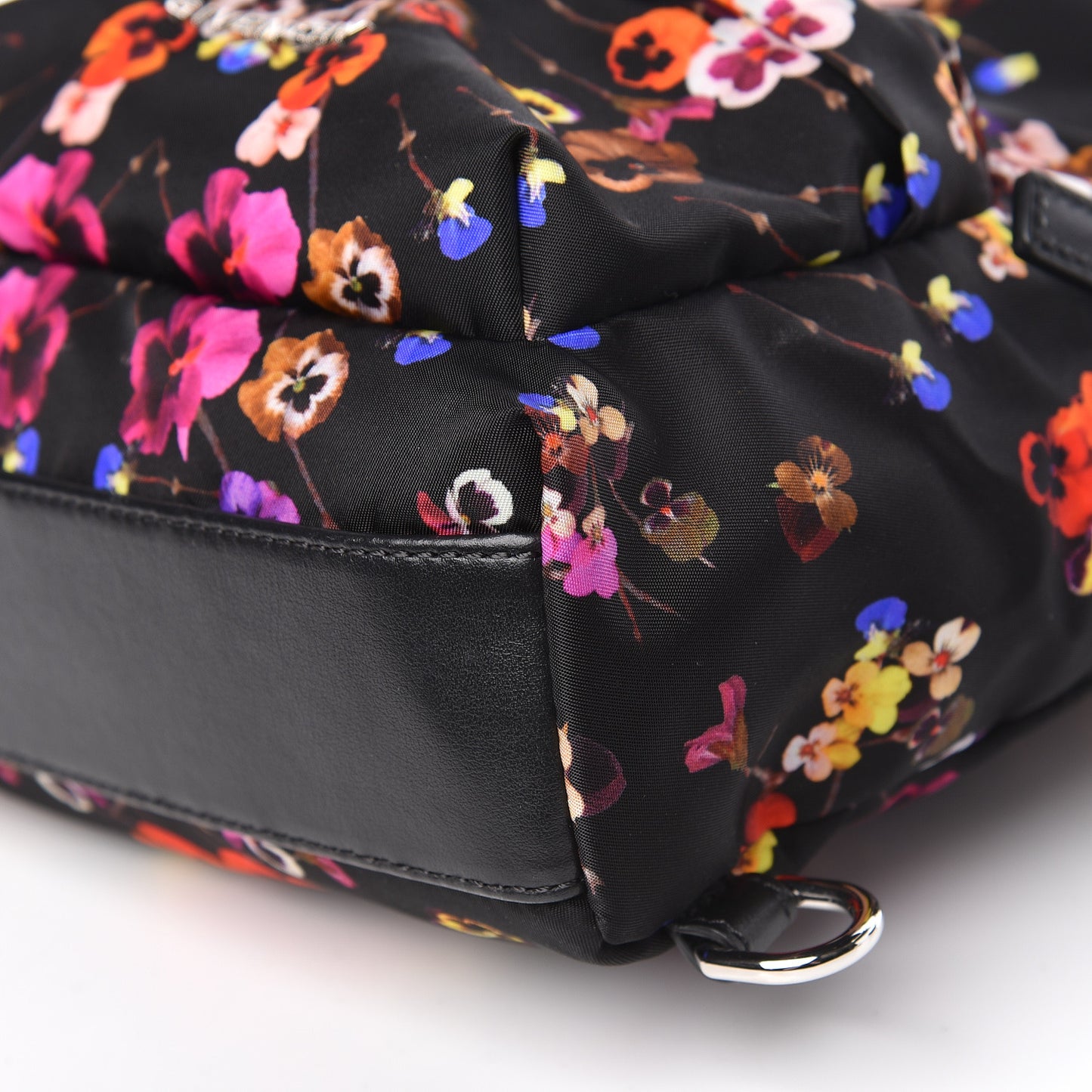 Tech Twill Nylon Pansy Print Nano Backpack Multicolor