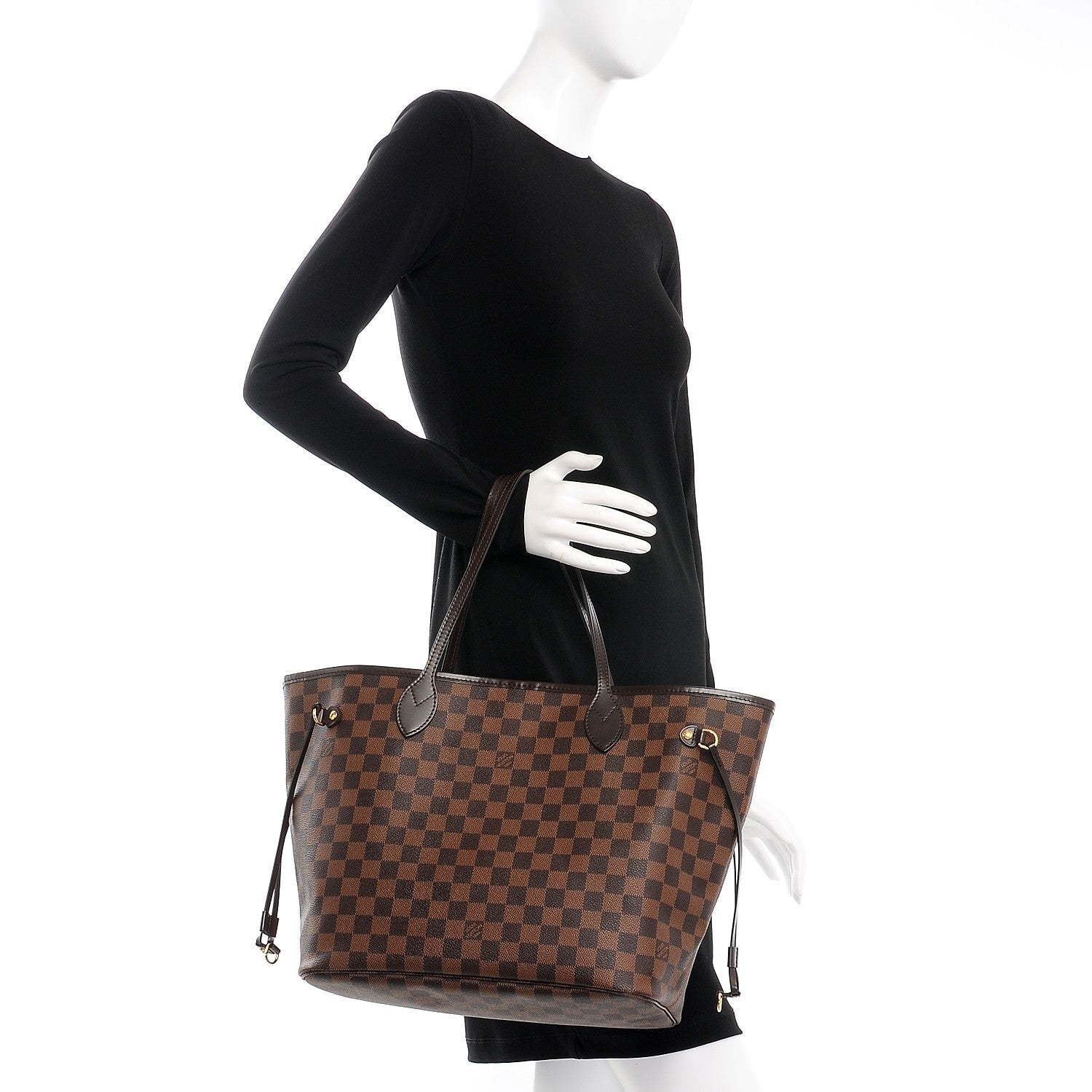 Louis Vuitton Damier Ebene Neo Neverfull MM Rose Ballerine 2 of 9