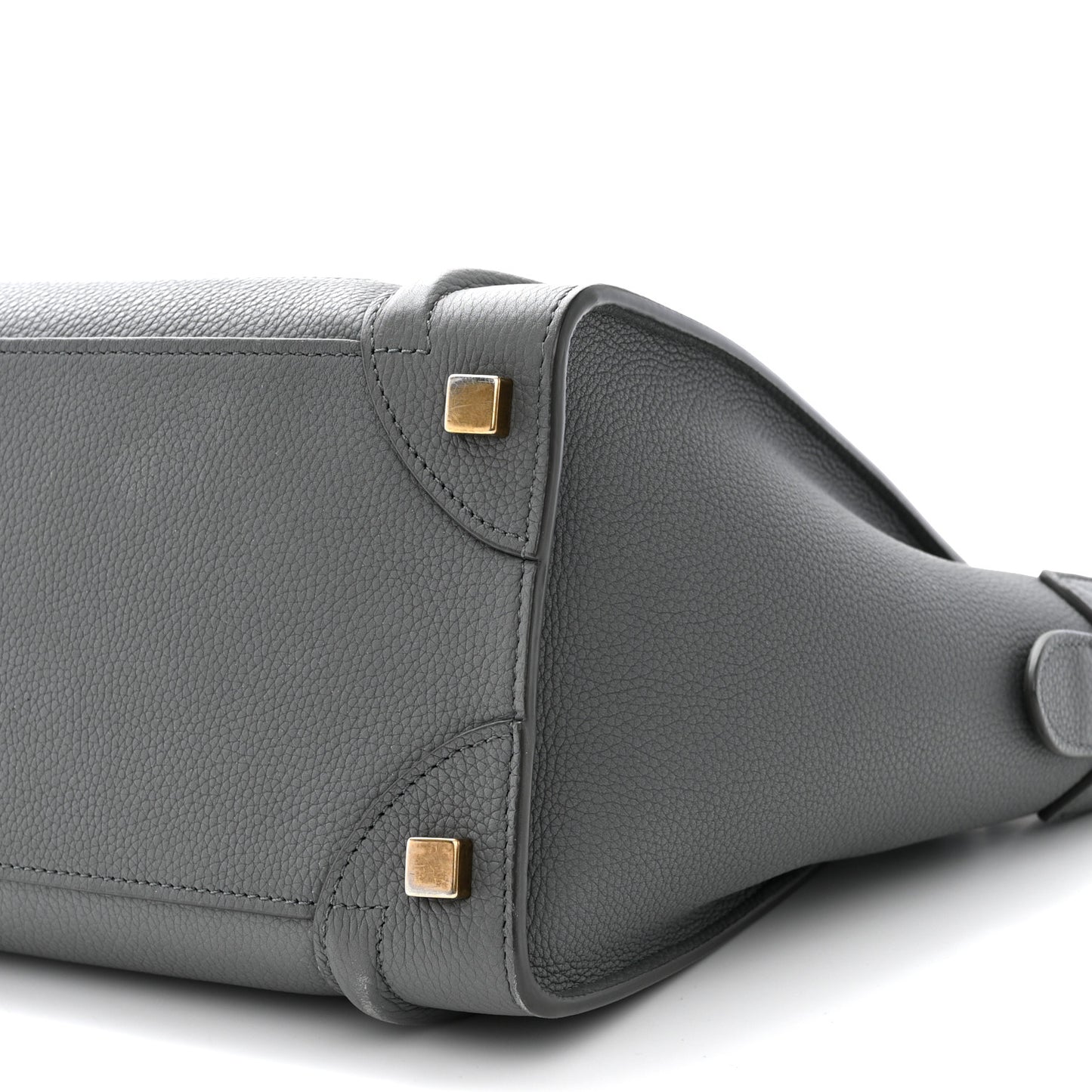 Baby Drummed Calfskin Micro Luggage Kohl