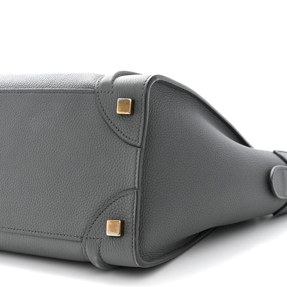 Celine Baby Drummed Calfskin Micro Luggage Kohl 11 of 15