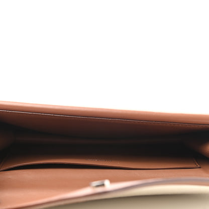 Burberry Canvas Calfskin Small TB Envelope Clutch Natural 5 of 7