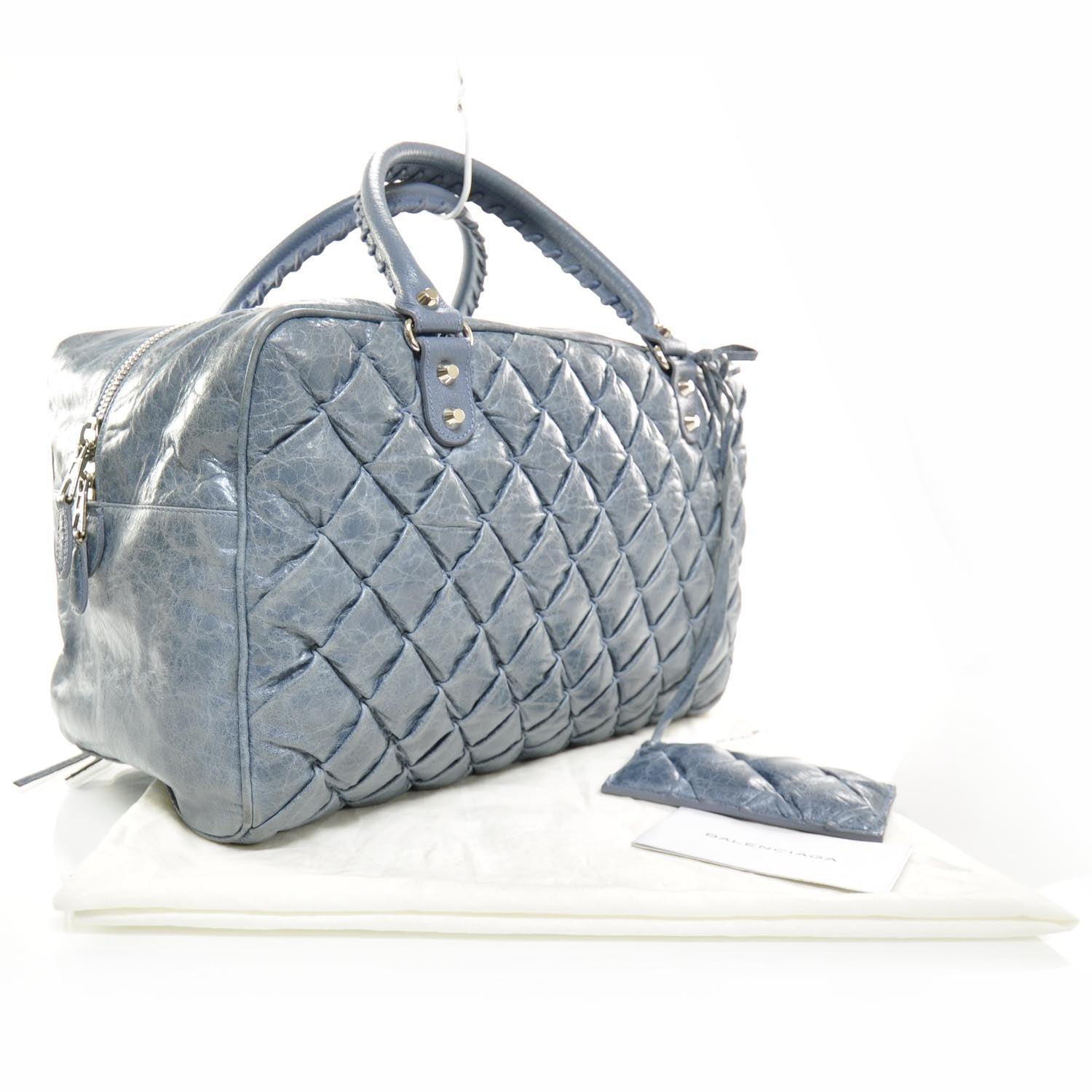 Balenciaga Agneau Quilted Matelasse GM Cornflower Bleu 3 of 8