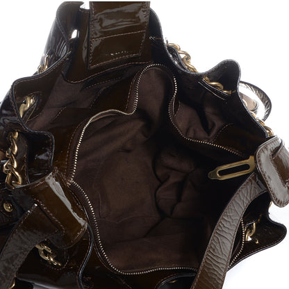 Burberry House Check Patent Margaret Bag Brown 5 of 9