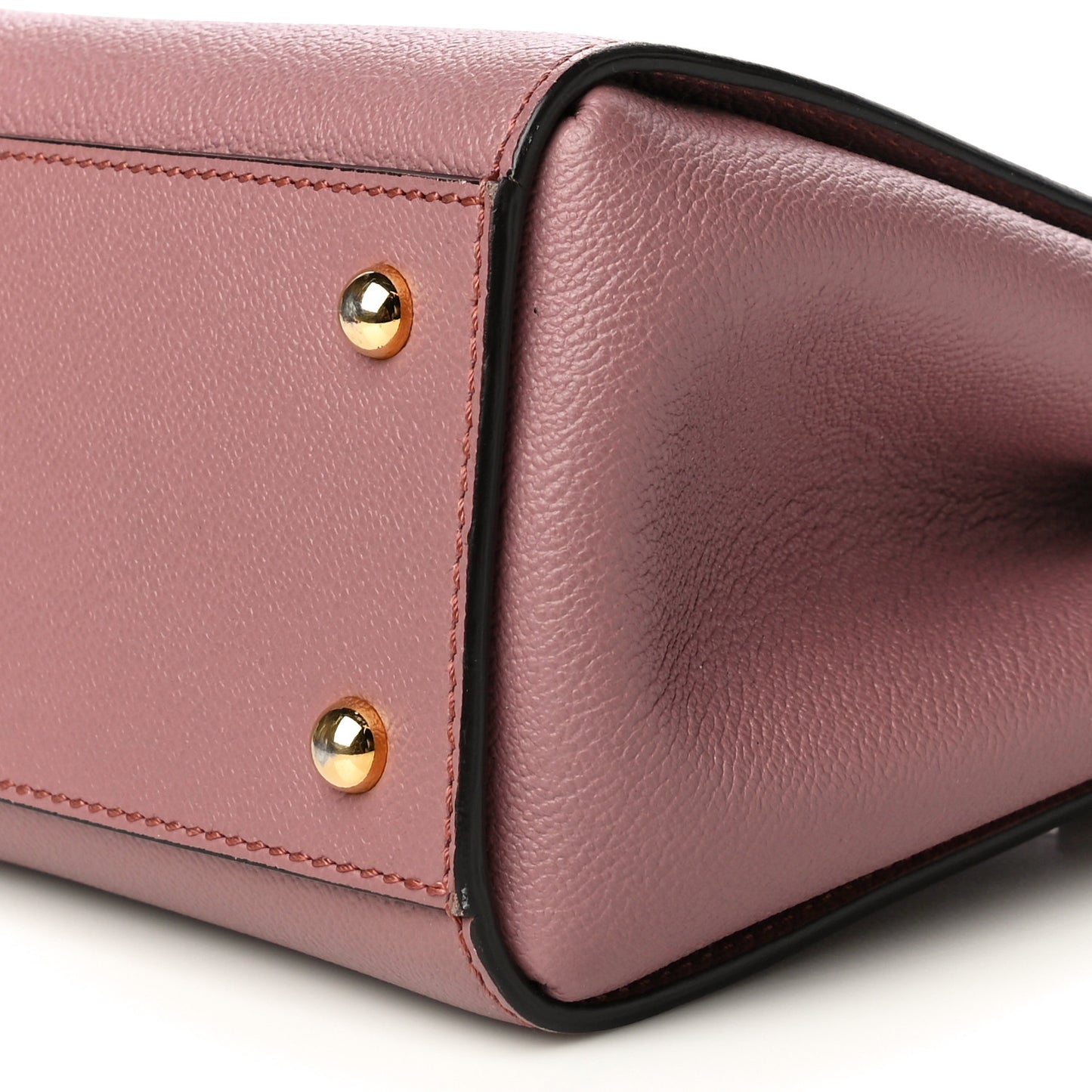 Soft Grain Calfskin Small Buckle Tote Dusty Pink
