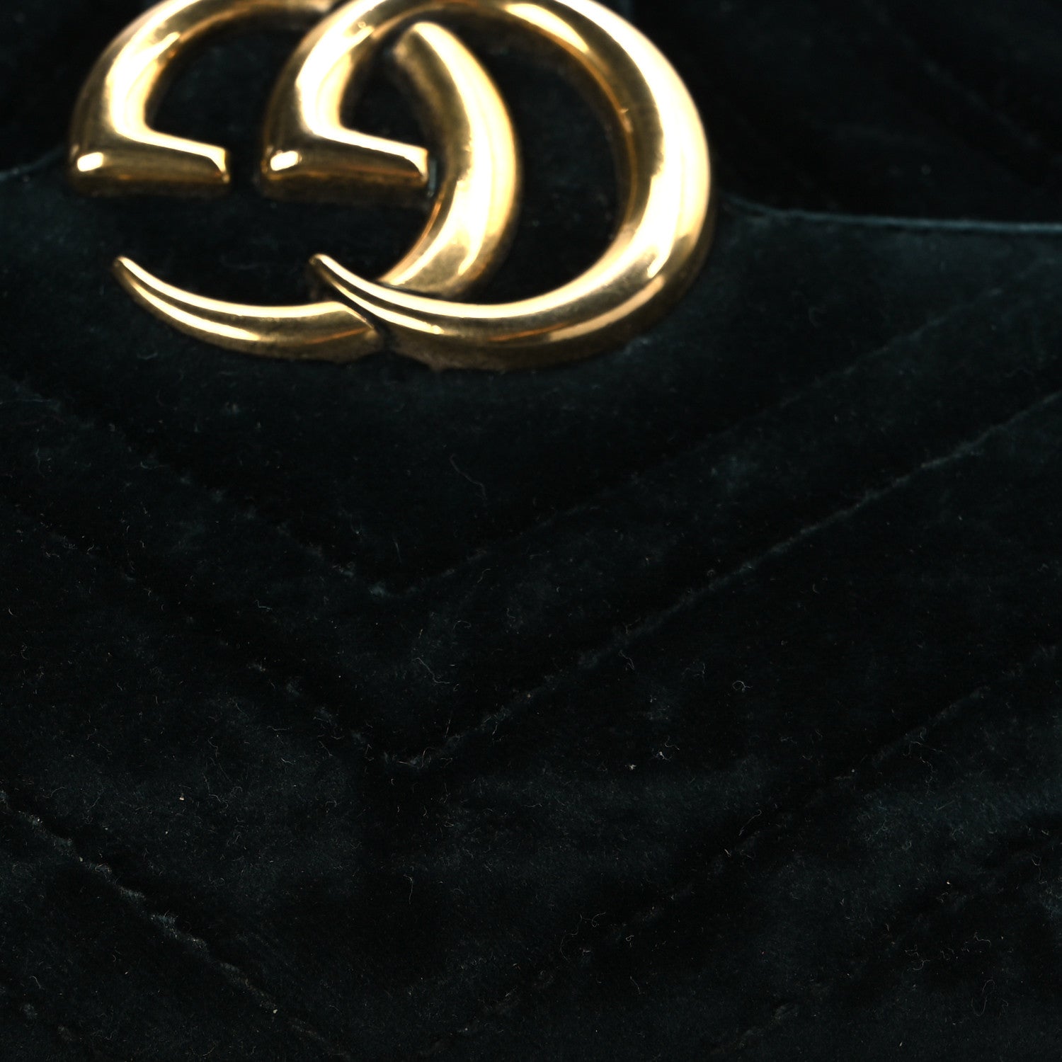Gucci Velvet Matelasse Mini GG Marmont Shoulder Bag Black 17 of 17
