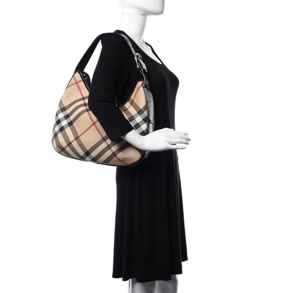 Burberry Supernova Check Medium Barton Hobo Black 2 of 9