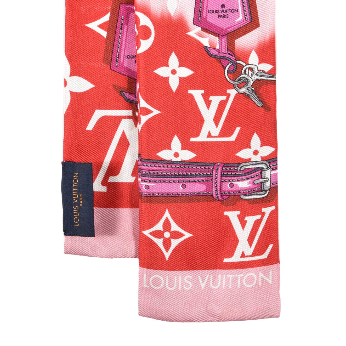 Silk Monogram Giant Confidential Bandeau Red