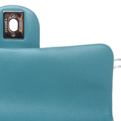 Chanel Lambskin Quilted Mini Flap Crossbody Bag Turquoise 16 of 16